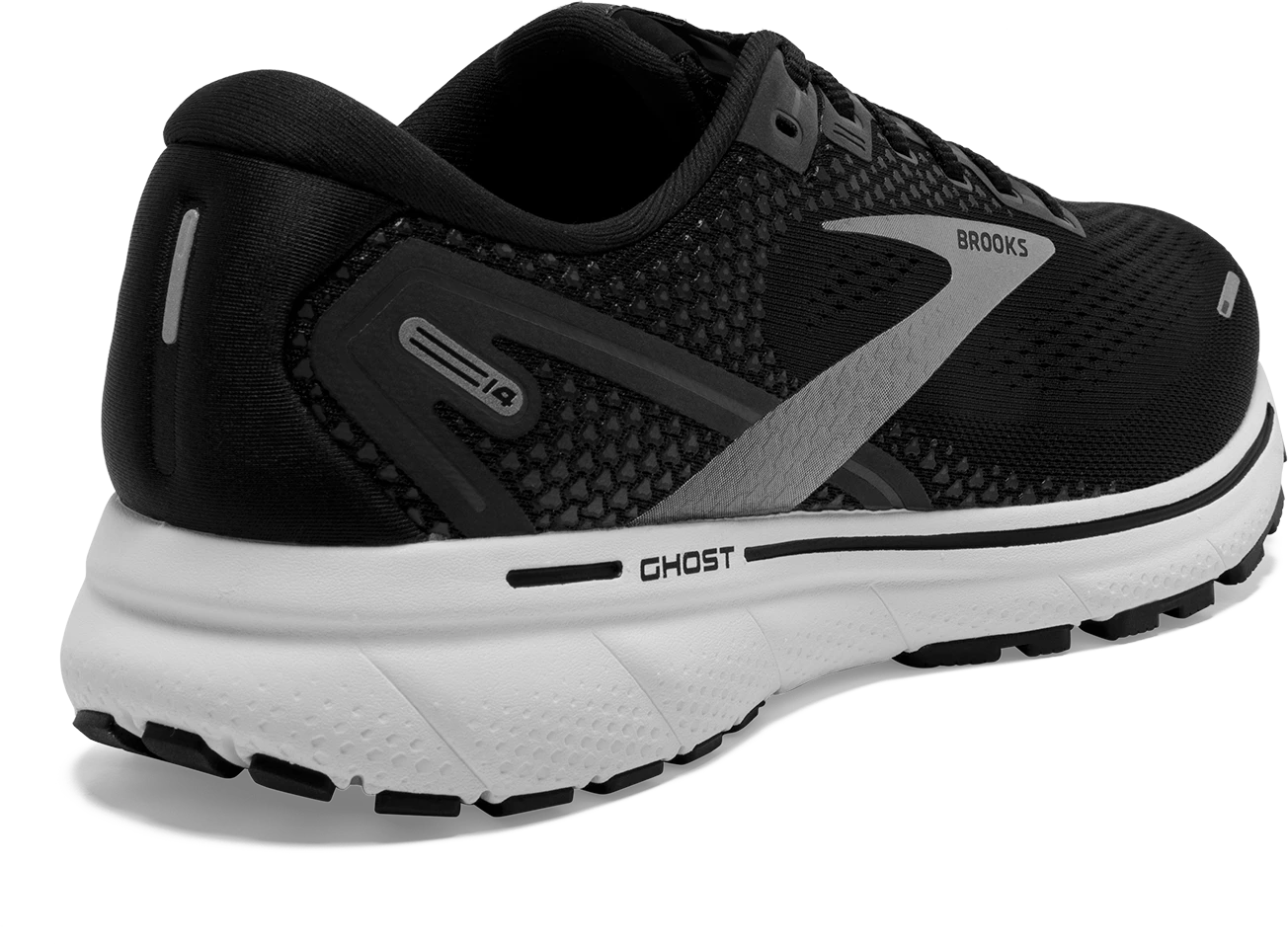 BROOKS Women's Ghost 14 (057 - Black/White/Silver) - Image 4