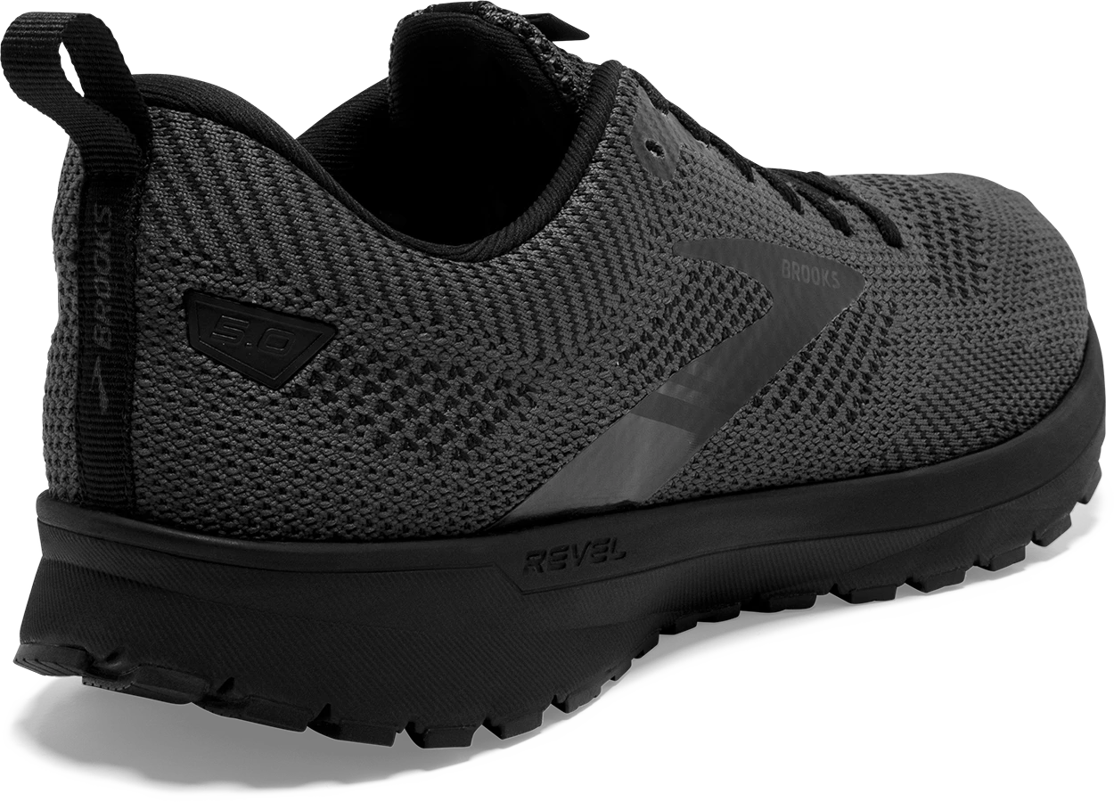 BROOKS Men's Revel 5 (038 - Black/Ebony/Black) - Image 4