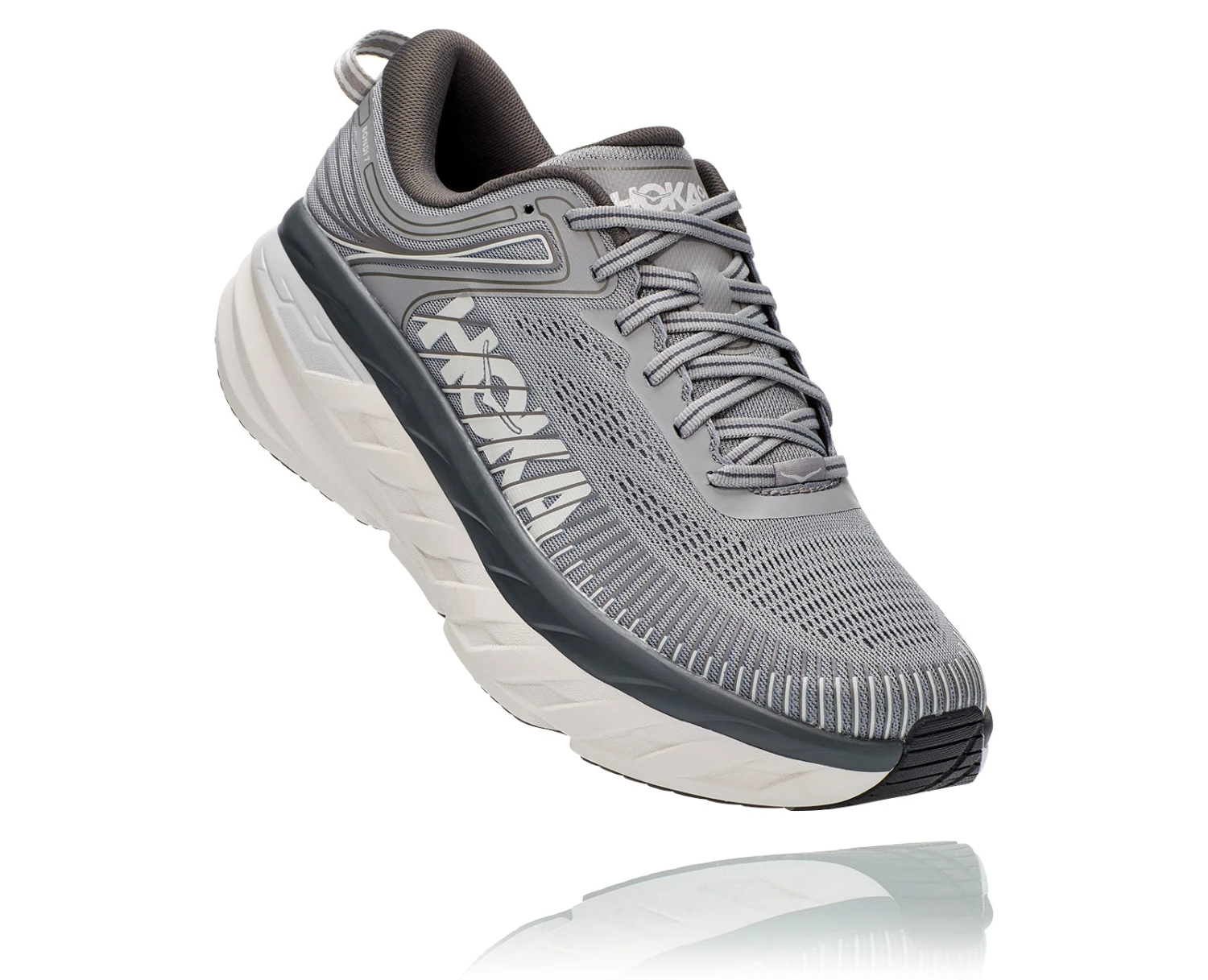 Hoka Men's Bondi 7 (WDDS - Wild Dove/Dark Shadow) - Image 2