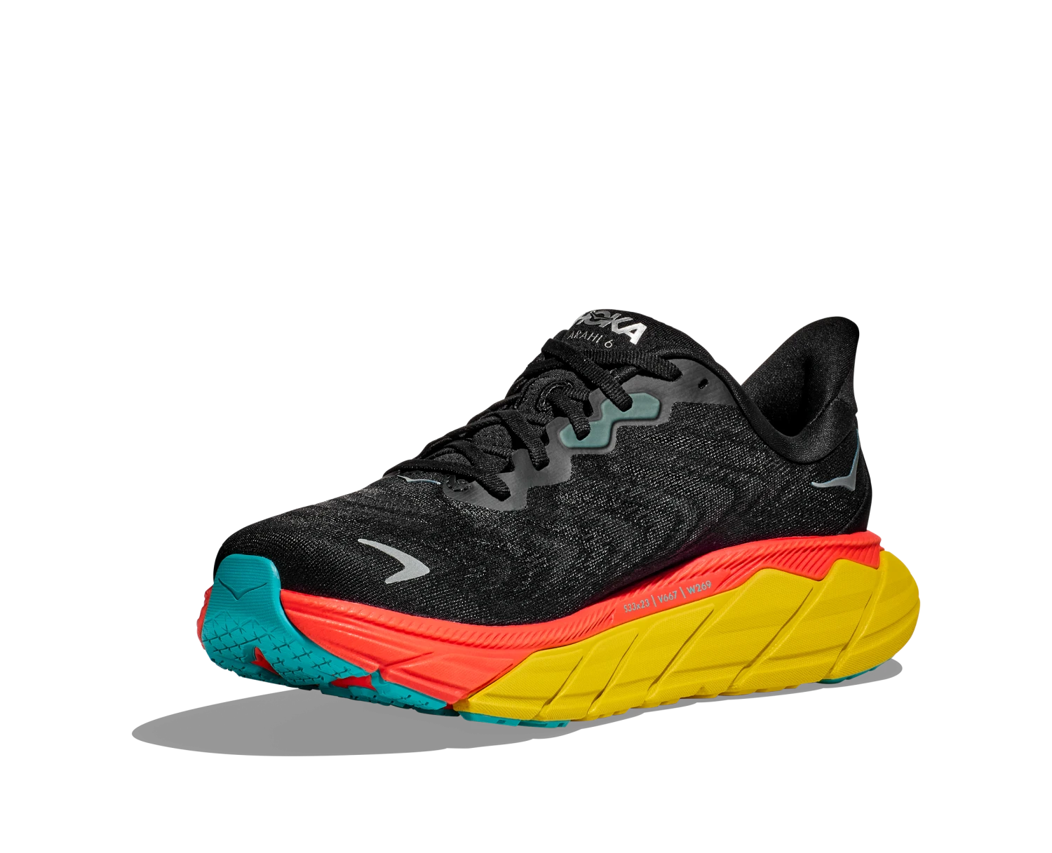 Hoka Men's Arahi 6 (BFLM - Black/Flame) - Image 7