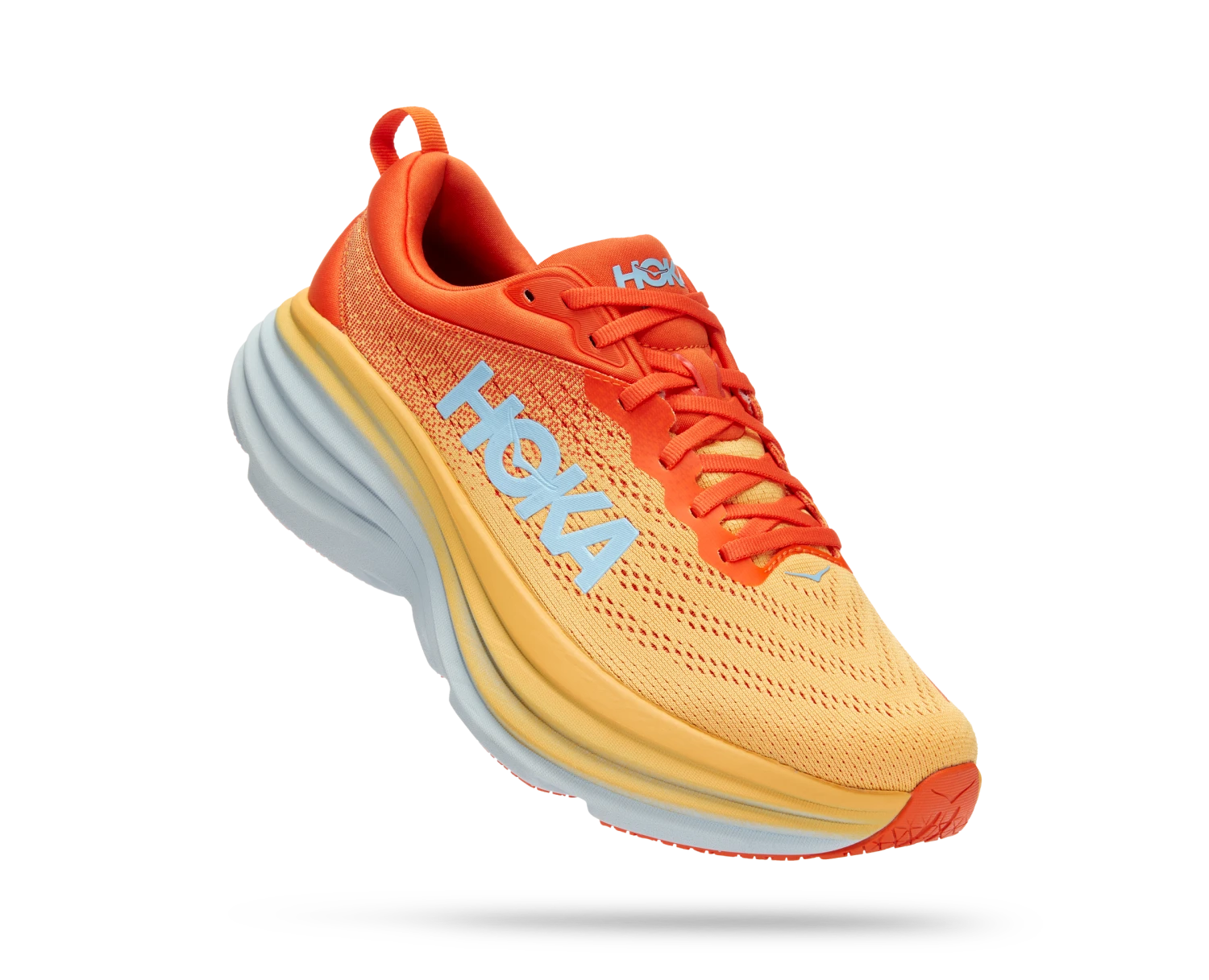Hoka Men's Bondi 8 (PBAY - Puffin's Bill/Amber Yellow)