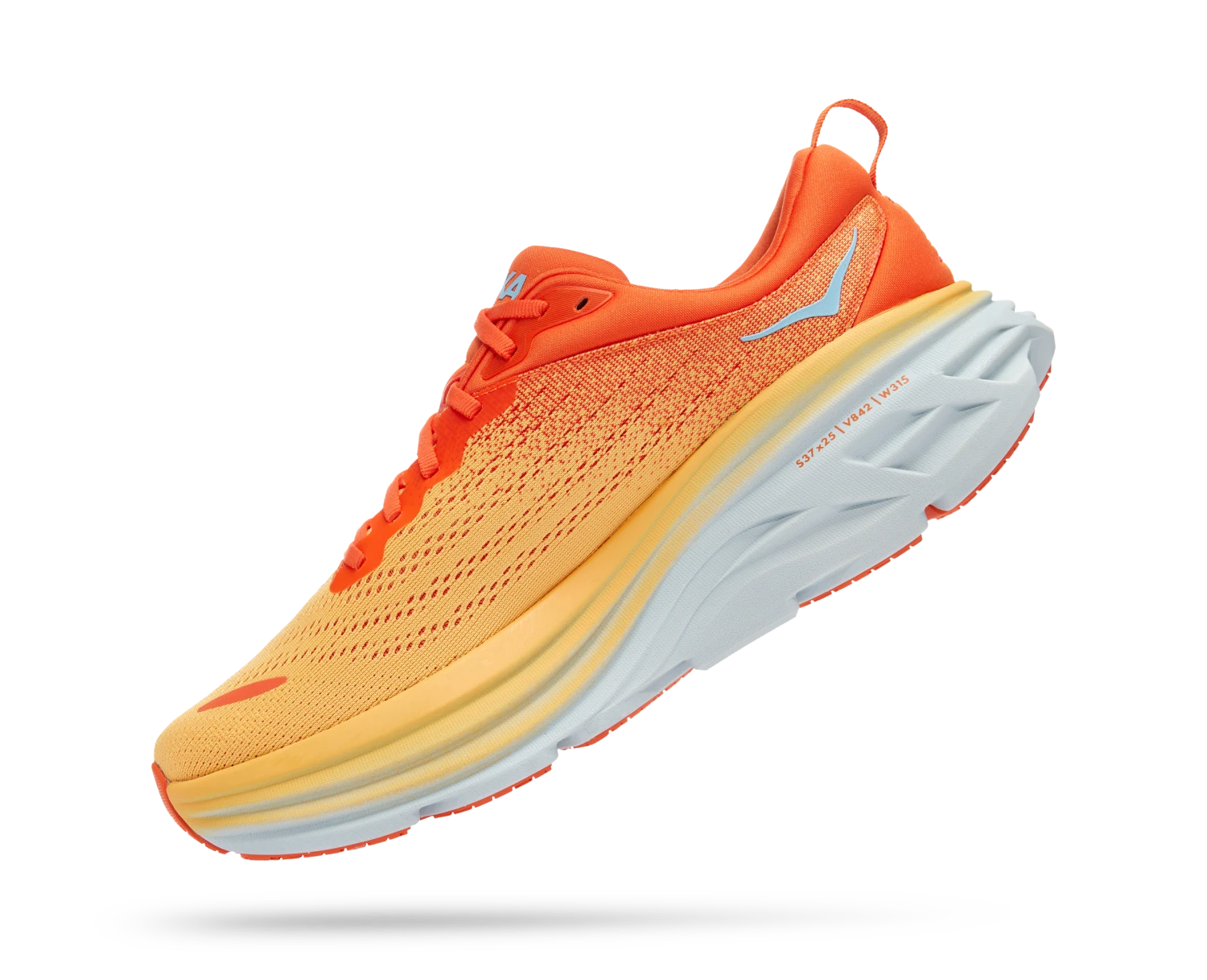 Hoka Men's Bondi 8 (PBAY - Puffin's Bill/Amber Yellow) - Image 4