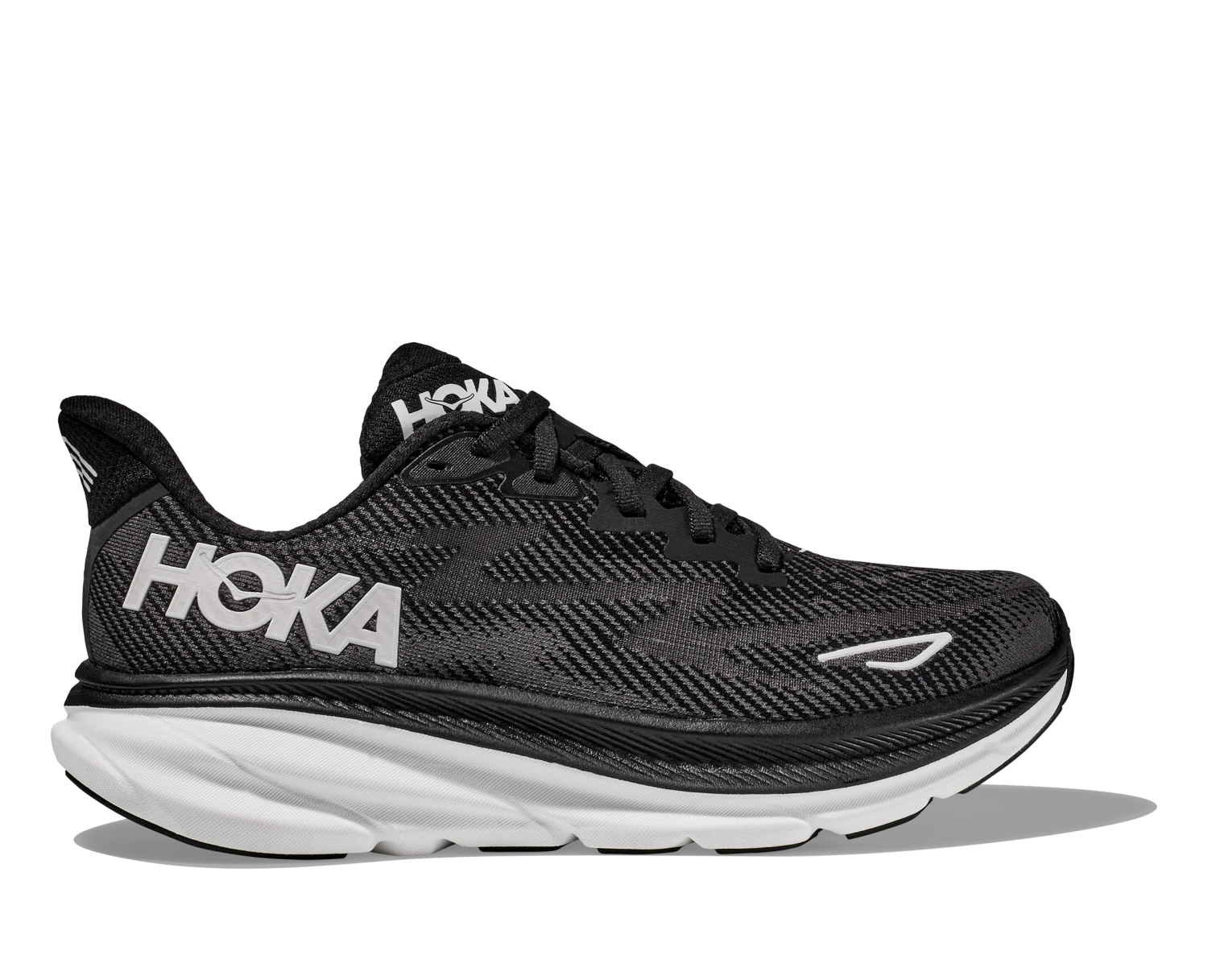 Hoka Men's Clifton 9 (BWHT - Black/White)