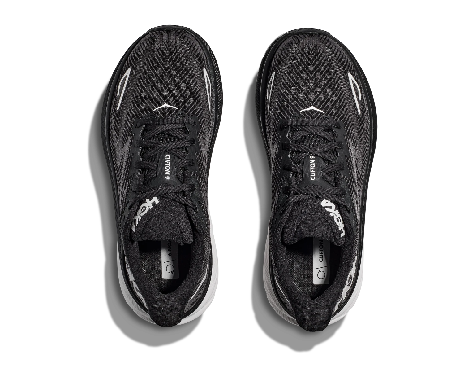 Hoka Men's Clifton 9 (BWHT - Black/White) - Image 5