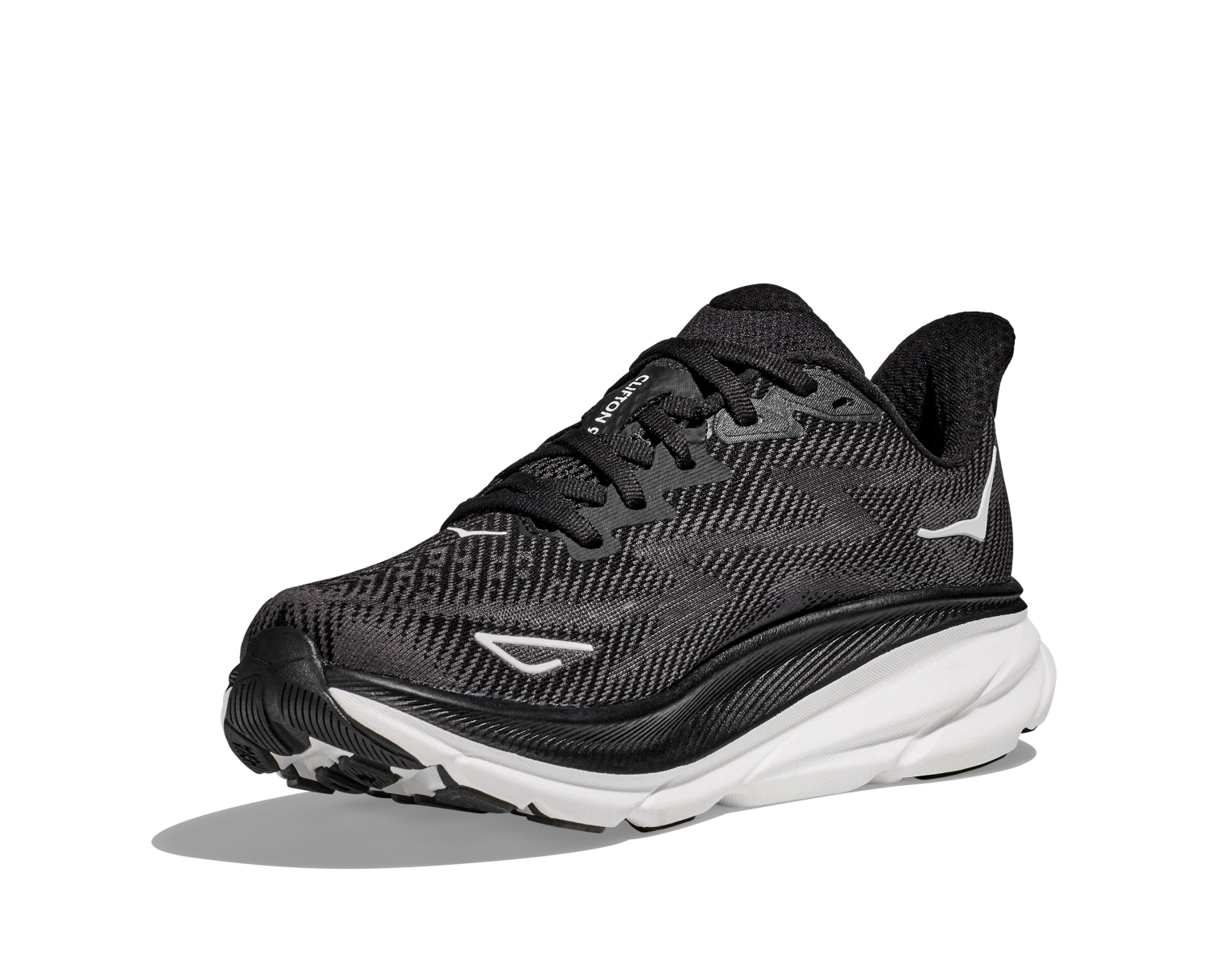 Hoka Men's Clifton 9 (BWHT - Black/White) - Image 4