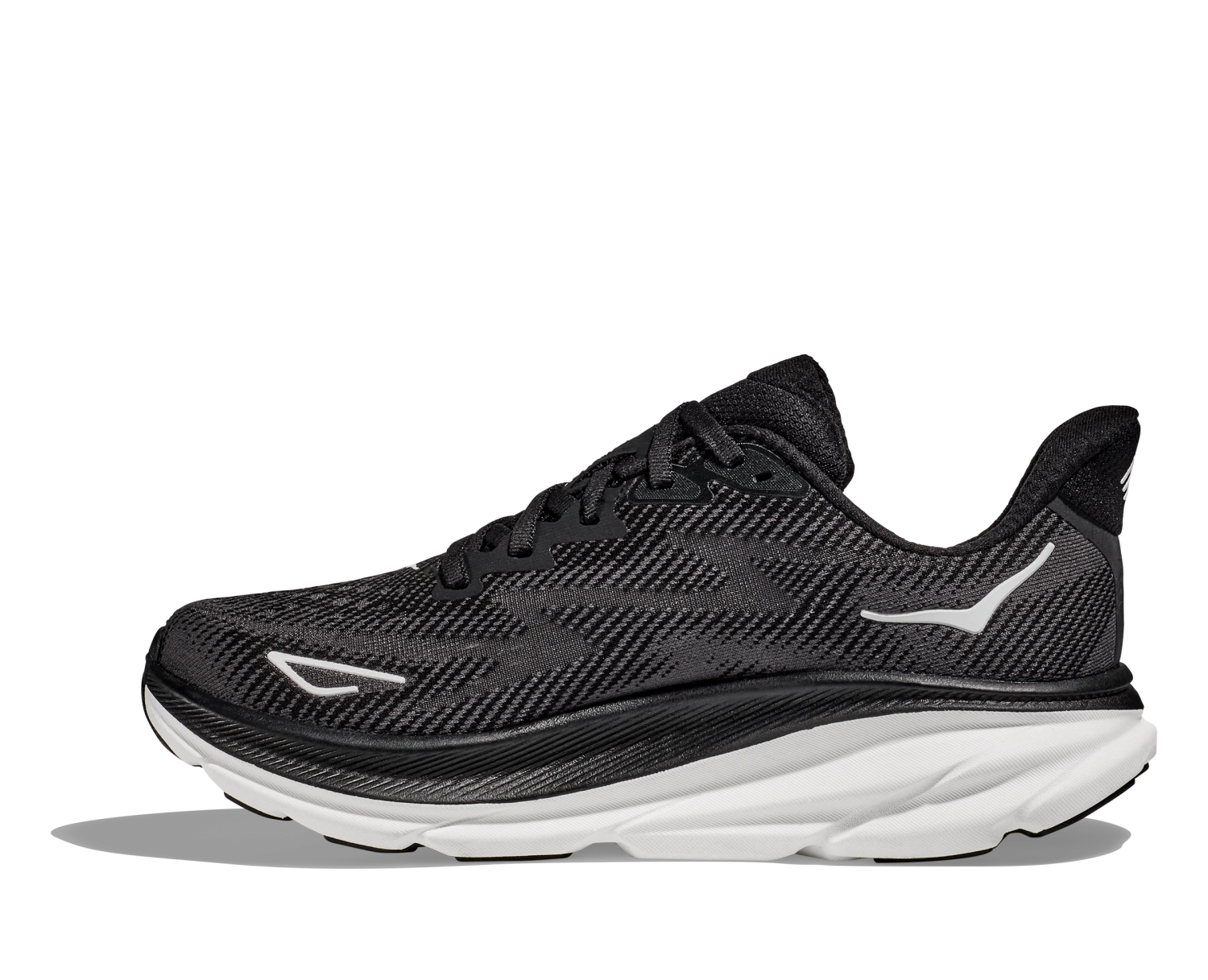 Hoka Men's Clifton 9 (BWHT - Black/White) - Image 2