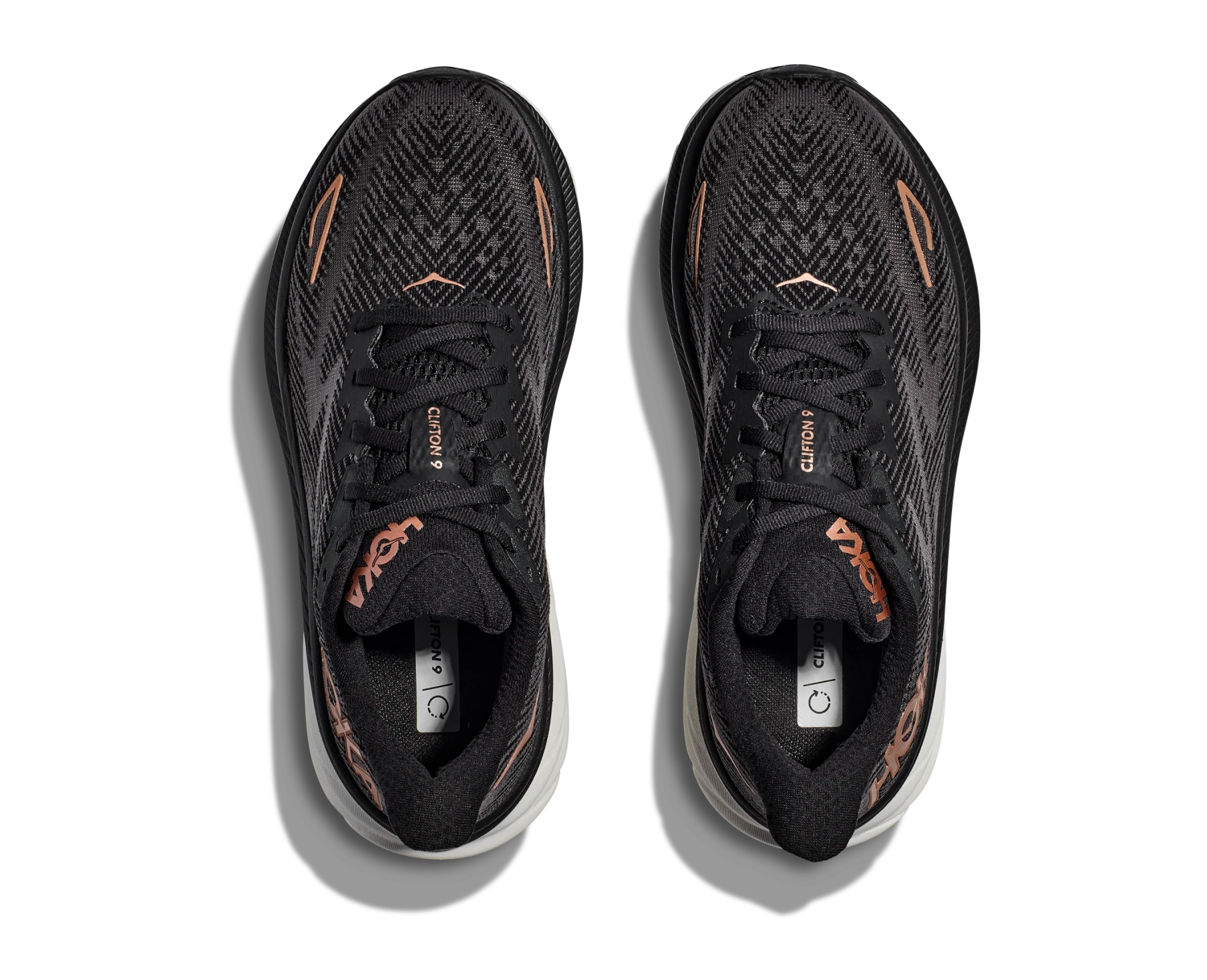 Hoka Women's Clifton 9 WIDE (BCPPR - Black/Copper) - Image 5