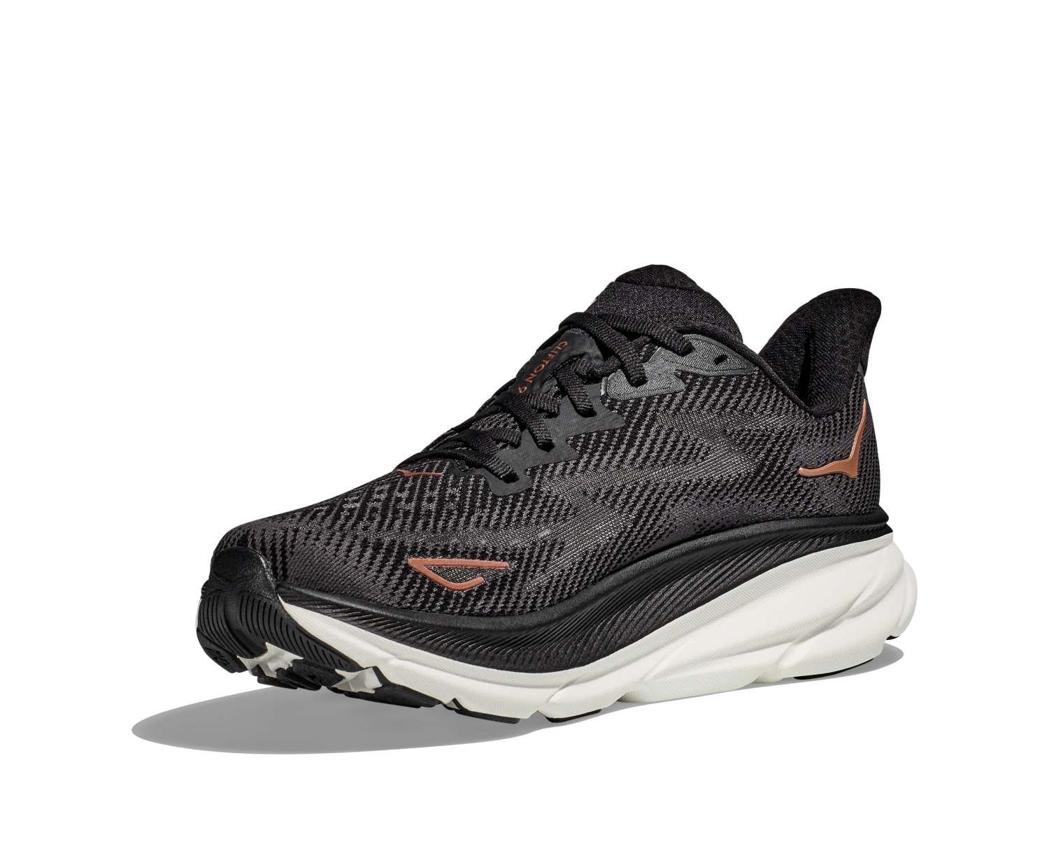 Hoka Women's Clifton 9 WIDE (BCPPR - Black/Copper) - Image 4