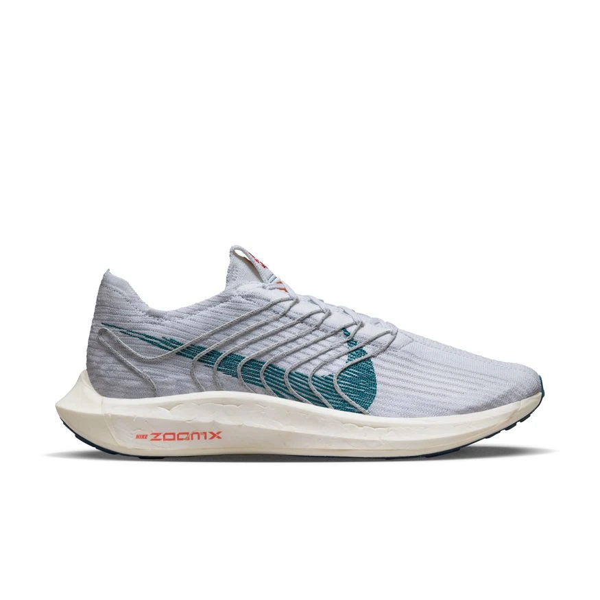 Nike Men's Pegasus Turbo Flyknit Next Nature (004 - Pure Platinum/Bright Spruce/White)