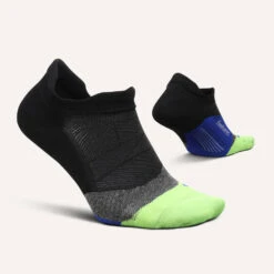 Feetures Elite Light Cushion No Show Tab (Black Neon)