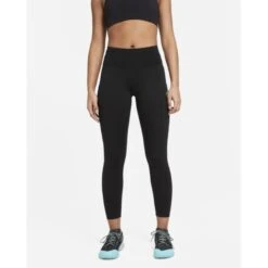 Nike Women's Epic Luxe Trail Running Tights (010 - Black/Dark Smoke Grey/Reflective Silver)