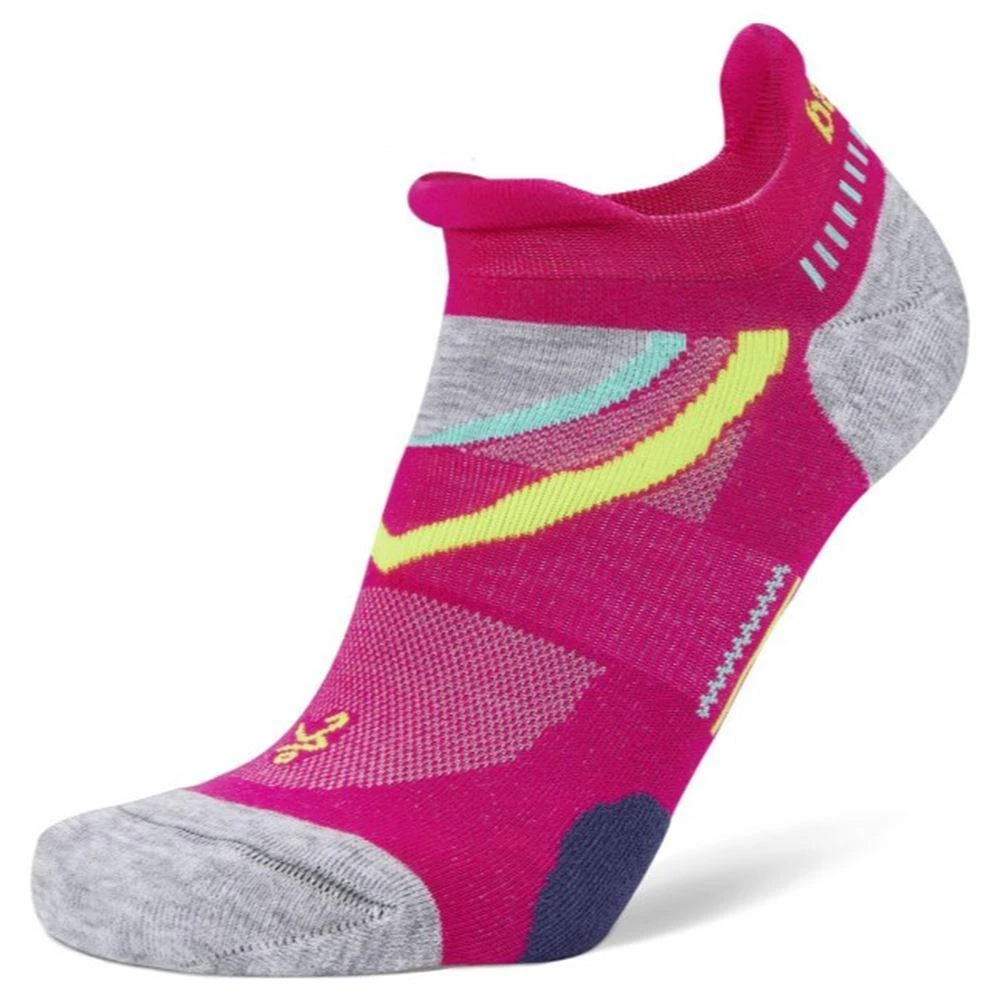 Balega UltraGlide No Show Running Socks (Electric Pink/Mid Grey)