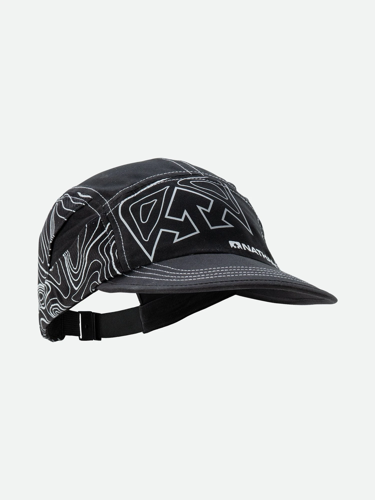 Nathan HyperNight Quick Stash Run Hat (White/Black/Vivid Blue)