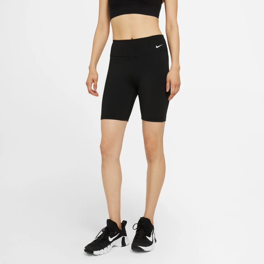 Nike Women's Mid-Rise 7" Bike Shorts (010 - Black/White)