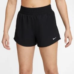 Nike Women’s DRI-FIT High Waisted 3”Brief Lined Short (010 - Black/Reflective Silver)
