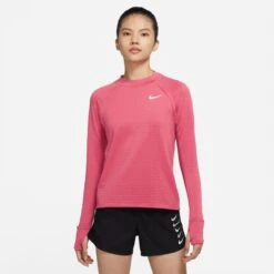 Nike Women's Therma-FIT Element Running Crew (622 - Archaeo Pink/Reflective Silver)