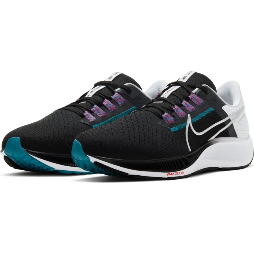 Nike Men's Zoom Pegasus 38 (003 - Black/Metallic Silver/White) - Image 3