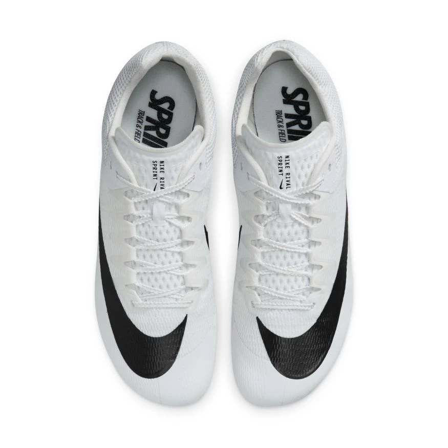 Nike Unisex Zoom Rival Sprint (100 - White/Black/Metallic Silver) - Image 4