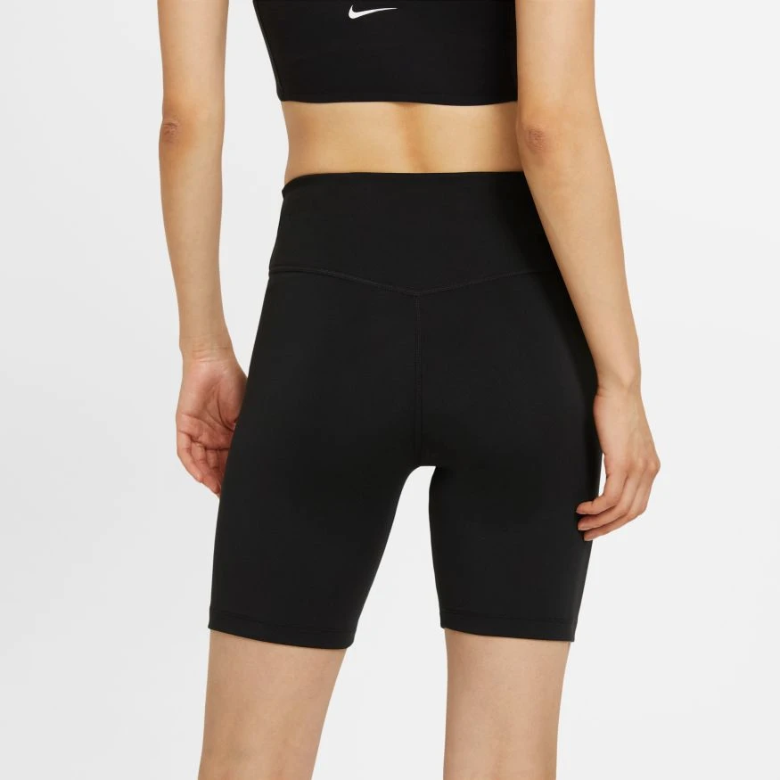 Nike Women's Mid-Rise 7" Bike Shorts (010 - Black/White) - Image 2