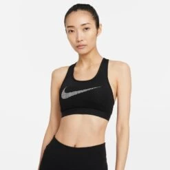 Nike Women’s Swoosh Icon Clash Sports Bra (010 - Black/White)