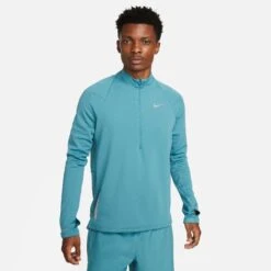 Nike Men's Therma-FIT Run Division Element 1/2 Zip Running Top (379 - Mineral Teal/Reflective Silver)