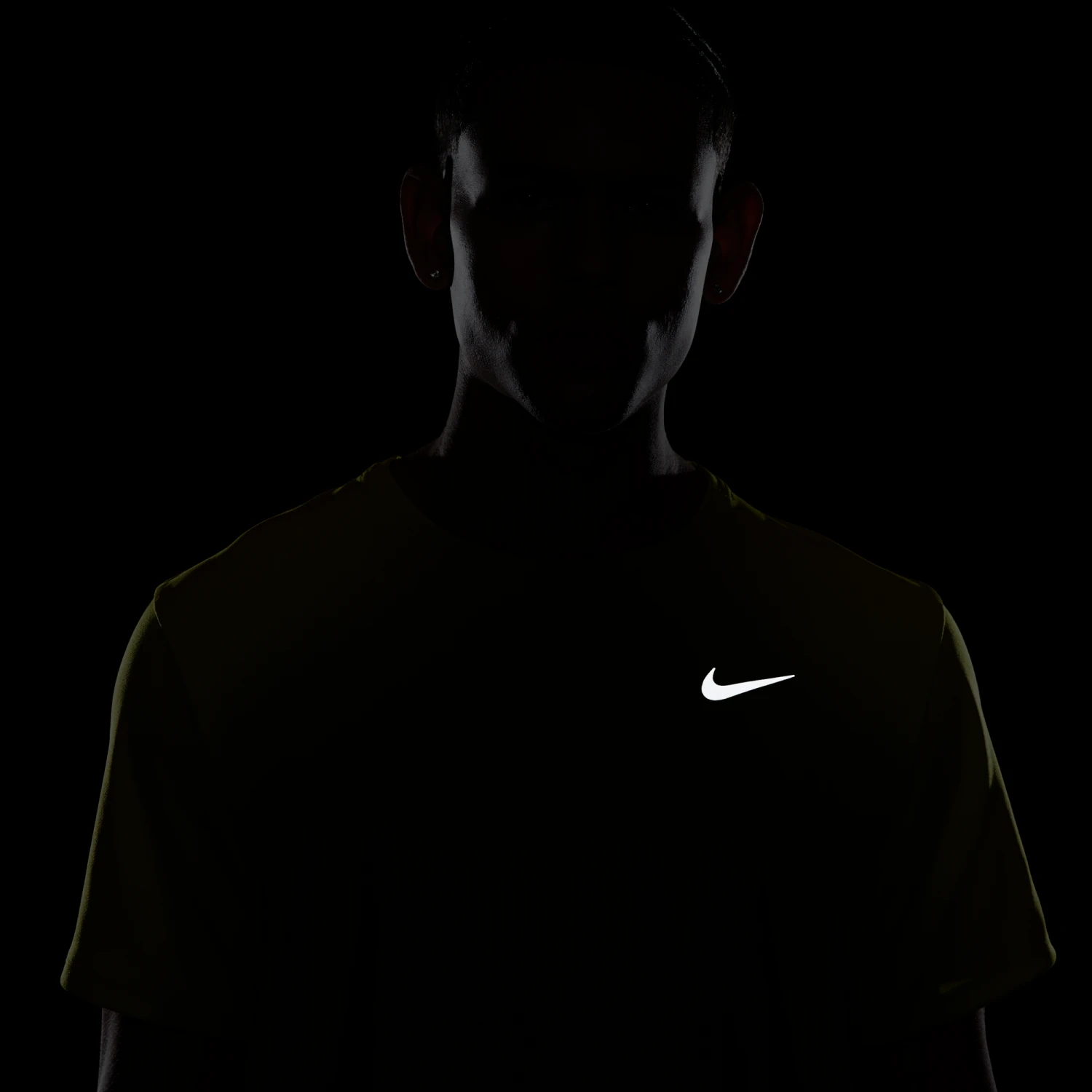 Nike Men's DRI-FIT UV Miler Short Sleeve Running Top (308 - Bright Cactus/Reflective Silver) - Image 6