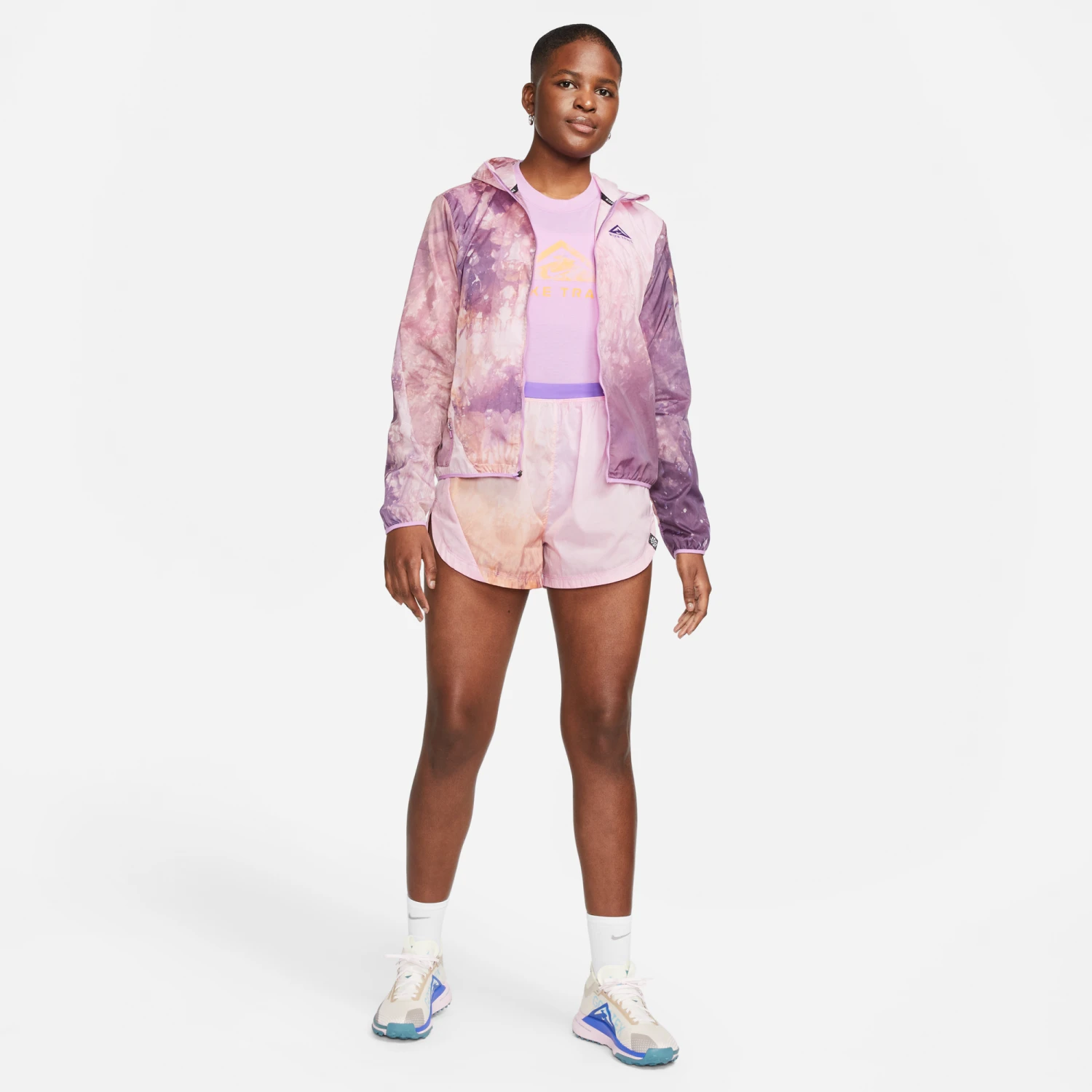 Nike Women's DRI-FIT Repel Mid-Rise 3" Shorts (756 - Sundial/Action Grape/Action Grape) - Image 7