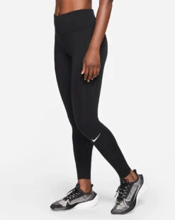 Nike Women’s Epic Lux Mid-Rise Pocket Leggings (010 - Black/Reflective Silver)