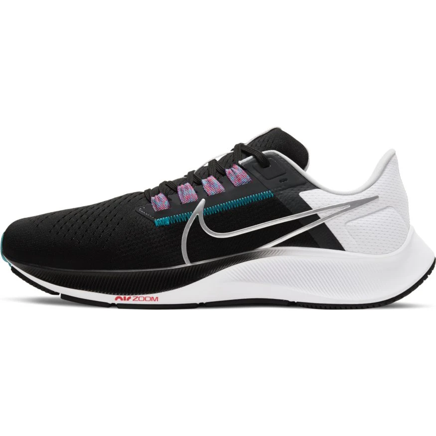 Nike Men's Zoom Pegasus 38 (003 - Black/Metallic Silver/White)