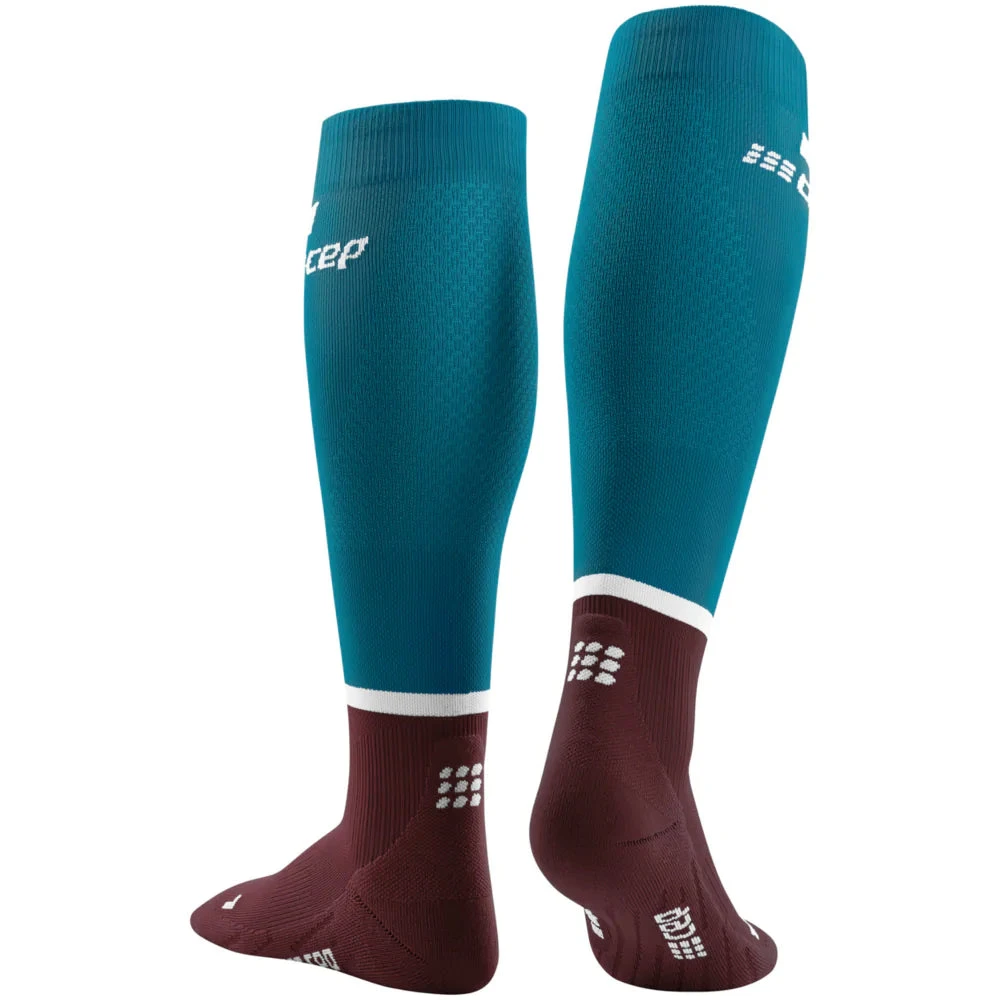CEP Women's Run Tall Socks 4.0 (Petrol/Dark Red) - Image 4