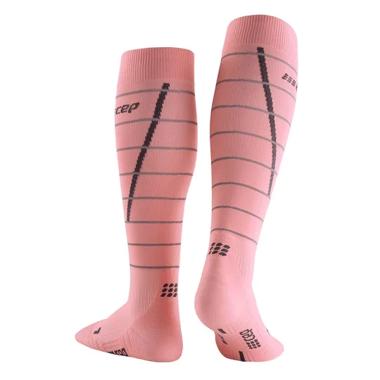 CEP Women's Reflective Compression Tall Socks (Light Rose) - Image 4