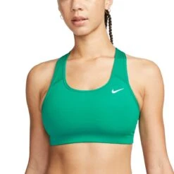Nike Women's DRI-FIT Swoosh Sports Bra (370 - Neptune Green/White)