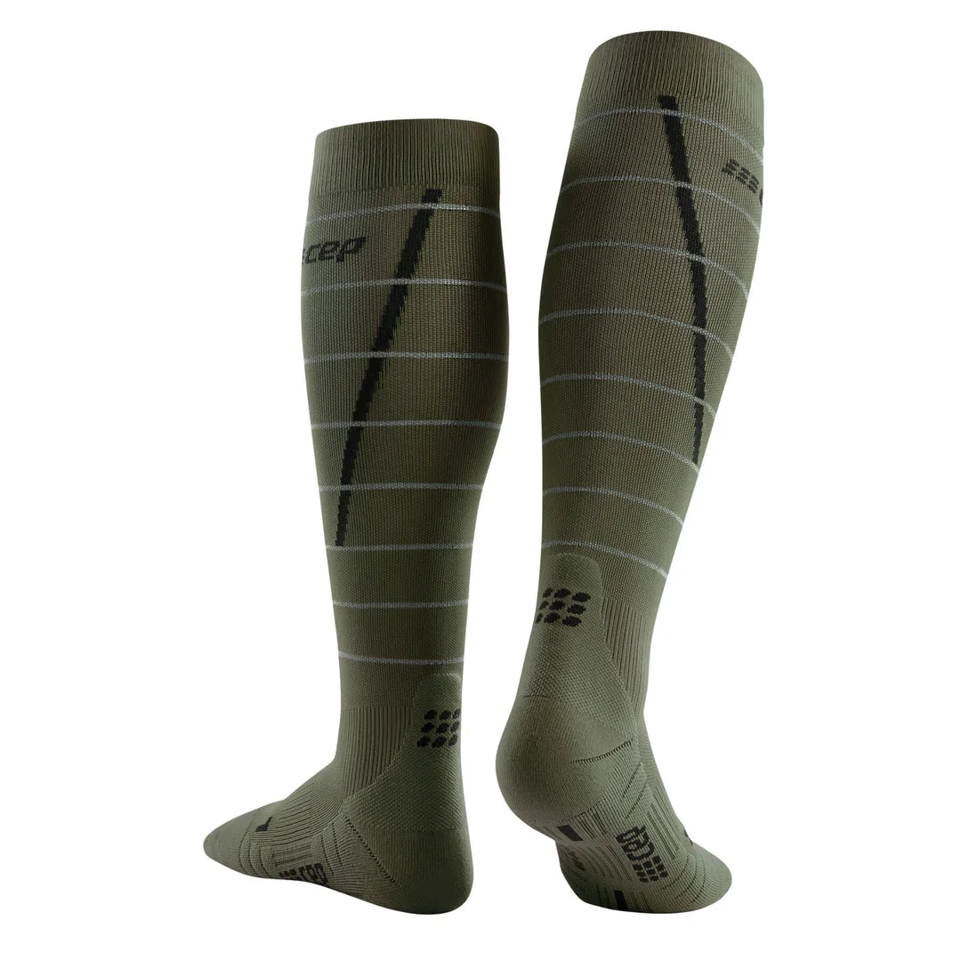CEP Men's Reflective Compression Tall Socks (Green) - Image 4